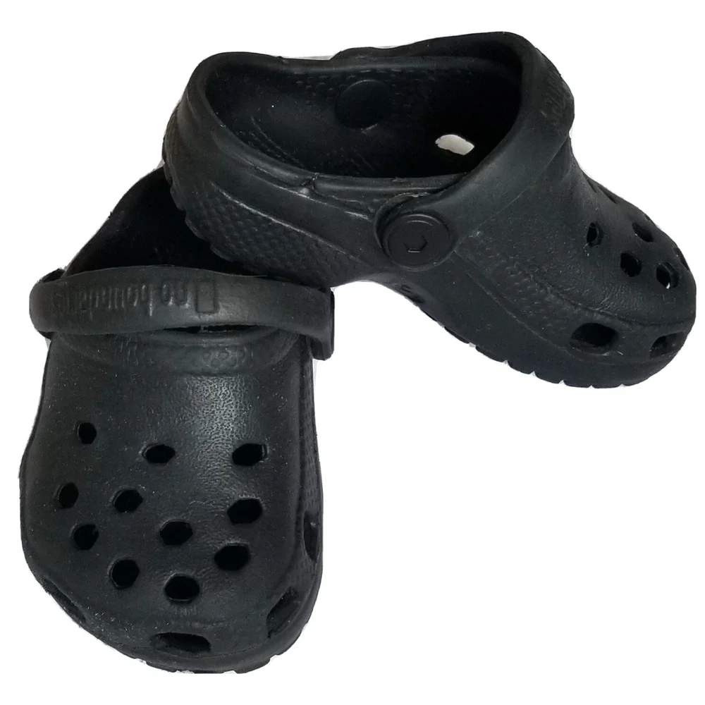 NO BOUNDERIES Infants toddler BLACK Water Shoes/Clog/Sandal W/Back Strap Y2K Vtg